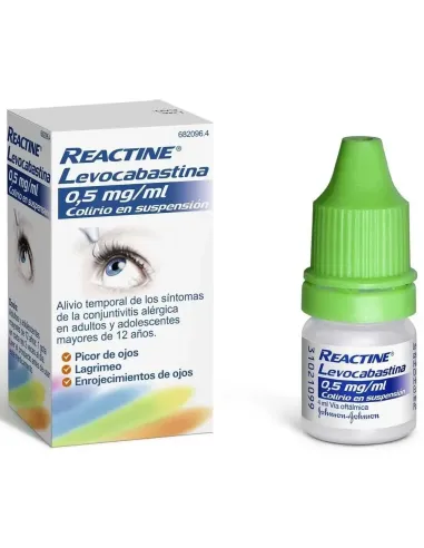 REACTINE Levocabastina colirio 0,5 mg/ml Colirio en suspensión