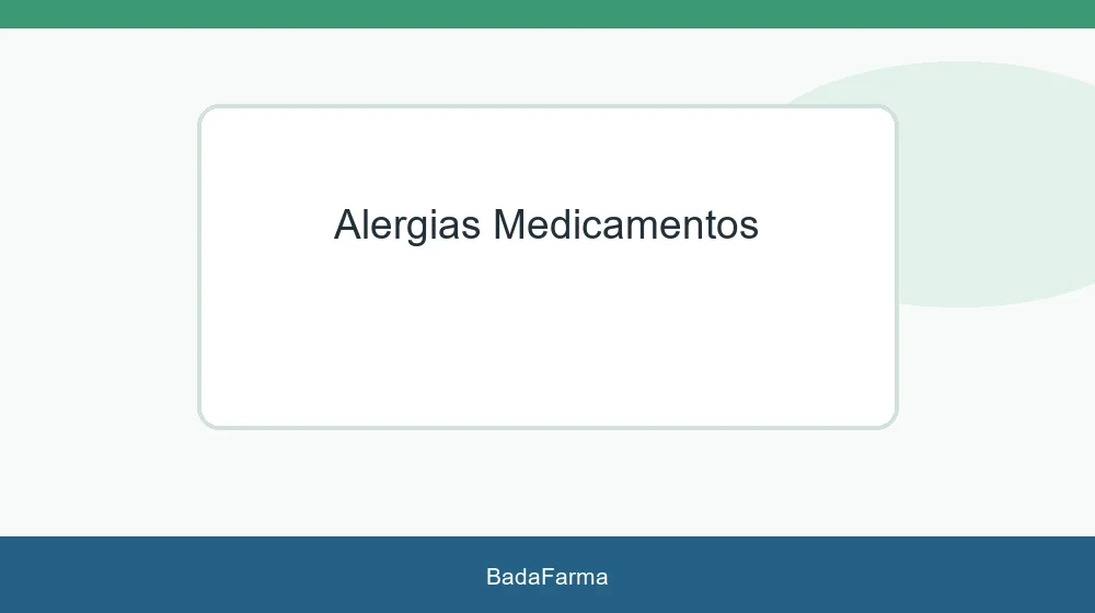ALERGIAS | MEDICAMENTOS